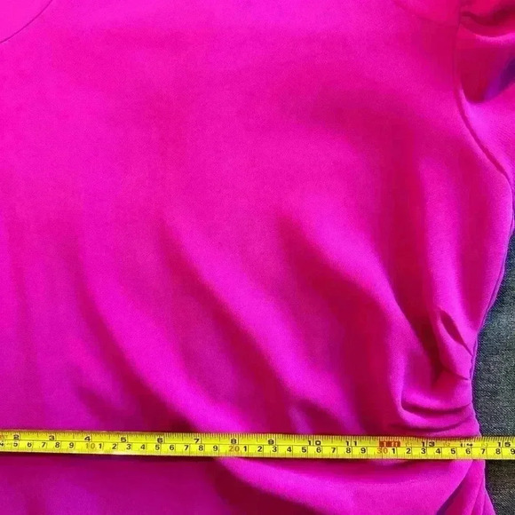 A.L.C Jane crepe Mini Dress in Hot Pink Long Sleeve wrap ALC 6 Christmas Holiday - Picture 14 of 16